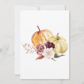 Little Pumpkin Herfst Rood  Truck Baby shower Kaart (Achterkant)