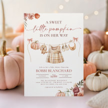 Little Pumpkin Herfst Roze Bloemen Meisje Baby sho