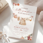 Little Pumpkin Herfst Roze Bloemen Meisje Baby sho Kaart