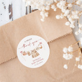 Little Pumpkin Herfst Roze Meisje Baby shower Favo Ronde Sticker