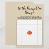 Little Pumpkin Herfst Tan Baby shower Bingo Kaart (Voorkant / Achterkant)