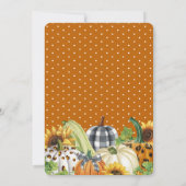 Little Pumpkin Herfst Trendy Neutral Baby shower Kaart (Achterkant)