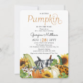 Little Pumpkin Herfst Trendy Neutral Baby shower Kaart (Voorkant)