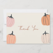 Little Pumpkin Herfst Waterverf Baby shower Bedankkaart (Voorkant)
