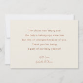 Little Pumpkin Herfst Waterverf Baby shower Bedankkaart (Achterkant)