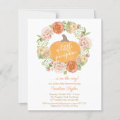 Little Pumpkin Herfst Wreator Baby shower Invitati (Voorkant)