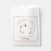 Little Pumpkin is het draaien van een verjaardag D Bedankzakje (Voorkant)