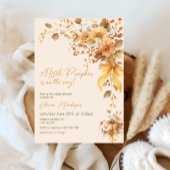 Little Pumpkin Is On The Way Baby Shower Kaart