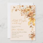 Little Pumpkin Is On The Way Baby Shower Kaart (Voorkant)