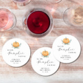 Little Pumpkin is on the way Baby Shower Ronde Kartonnen Onderzetter