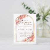 Little Pumpkin Is On the Way Invitation  Briefkaart (Staand voorkant)