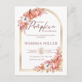 Little Pumpkin Is On the Way Invitation  Briefkaart