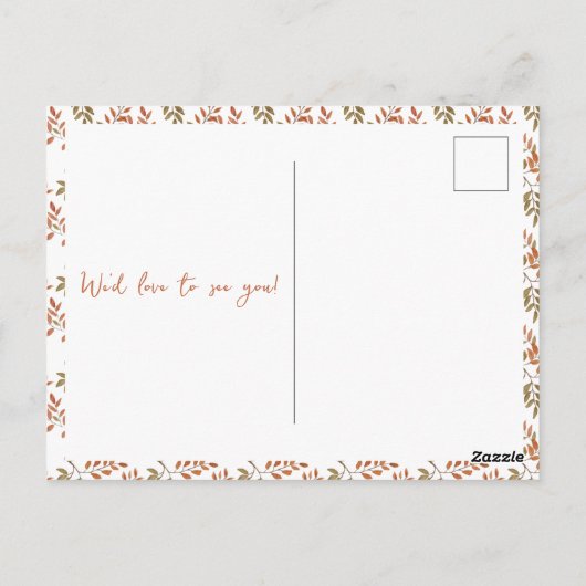 Little Pumpkin is onderweg Herfst Baby shower Briefkaart (Achterkant)