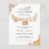 Little Pumpkin is onderweg Herfst Baby shower Briefkaart (Voorkant)