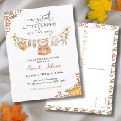 Little Pumpkin is onderweg Herfst Baby shower Briefkaart