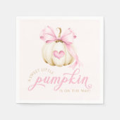 Little Pumpkin is onderweg naar Pink Baby shower N Servet (Voorkant)