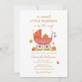 Little Pumpkin is op de weg Baby shower Kaart (Voorkant)