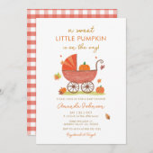 Little Pumpkin is op de weg Baby shower Kaart (Voorkant / Achterkant)