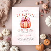 Little Pumpkin is op de weg Pink Bow baby shower Kaart
