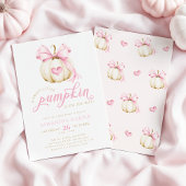 Little Pumpkin is op de weg roze Baby shower Kaart