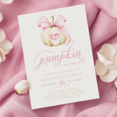 Little Pumpkin is op de weg roze Baby shower Kaart