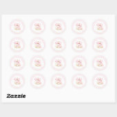 Little Pumpkin is op de weg roze Baby shower Ronde Sticker (Vel)