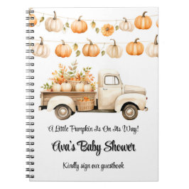 Little Pumpkin is op weg naar Baby shower Guestboo Notitieboek