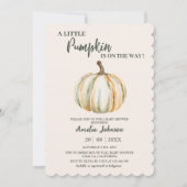 Little Pumpkin is op weg naar Herfst Baby shower Kaart (Voorkant)