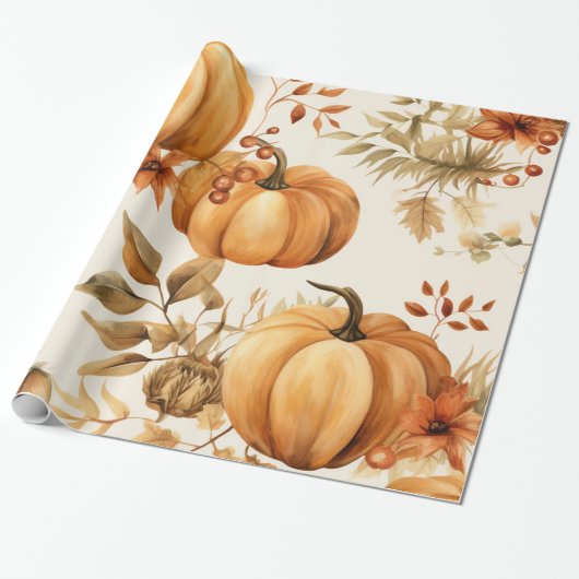 Little Pumpkin is op weg naar het Baby shower Cadeaupapier (Uitgerold)
