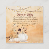 Little Pumpkin is op weg naar het Baby shower Informatiekaartje (Voorkant)