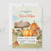 Little Pumpkin is op weg naar rustiek baby shower Kaart (Voorkant)