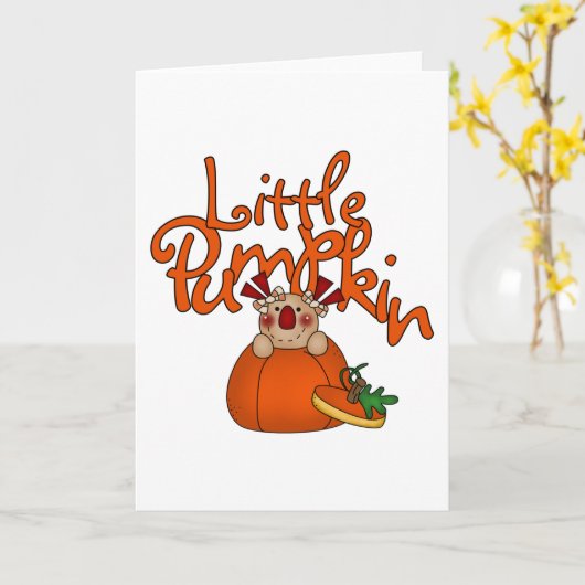 Little Pumpkin Kaart (Gele Bloem)