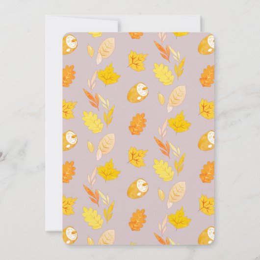 Little Pumpkin Lavender Pink Baby shower Kaart (Achterkant)