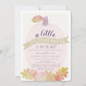 Little Pumpkin Lavender Pink Drive-by Baby shower Kaart (Voorkant)