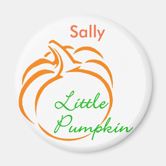 Little Pumpkin Line Art Magneet (Voorkant)