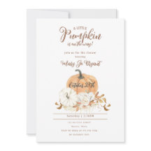 Little Pumpkin Linen and White Pumpkin-Baby shower
