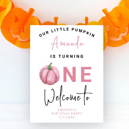 Little Pumpkin meisje eerste verjaardag partij Poster
