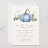 Little Pumpkin Minimalist Boy Baby shower Kaart (Voorkant)