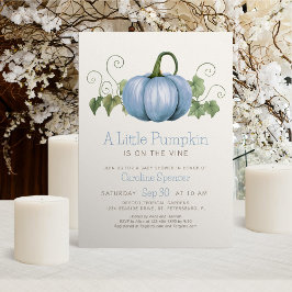 Little Pumpkin Minimalist Boy Baby shower Kaart