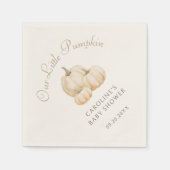 Little Pumpkin Minimalist Herfst Baby shower Servet (Voorkant)