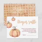 Little Pumpkin minimalistisch Baby shower | thema  Informatiekaartje (Voorkant / Achterkant)