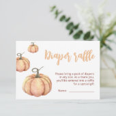 Little Pumpkin minimalistisch Baby shower | thema  Informatiekaartje (Staand voorkant)