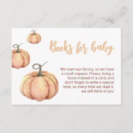 Little Pumpkin minimalistisch Baby shower | thema Informatiekaartje