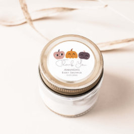 Little Pumpkin Modern Baby shower Ronde Sticker