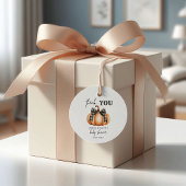 Little Pumpkin Modern Sinaasappel Zwart Favoriet T Bedankjes Labels