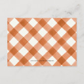 Little Pumpkin Neutral Baby shower advies voor mam Informatiekaartje (Achterkant)