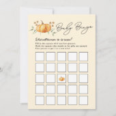 Little Pumpkin Neutral Baby shower Bingo Kaart (Voorkant)