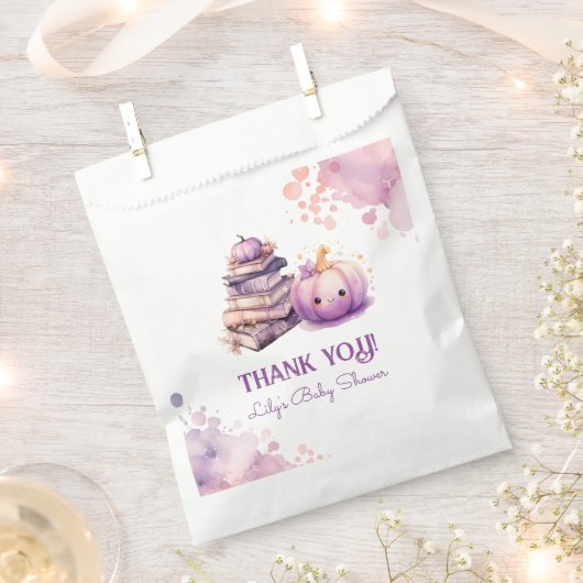 Little Pumpkin New Chapter baby shower bedankt Bedankzakje (Geknipt)