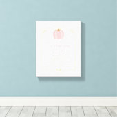 Little Pumpkin Nursery Baby Statistics Wall Art Canvas Afdruk (Insitu (Houten vloer))