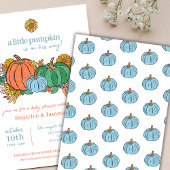 Little Pumpkin On The Way Boy Baby shower Kaart